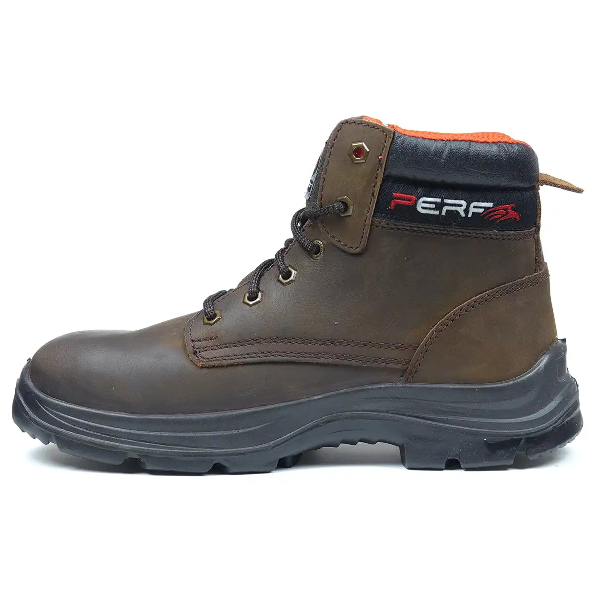 Perf Bencorr Pro Safety Derby Boot - Right Boot - Left Side - Brown Perf Bencorr Pro Safety Derby Boot - Right Boot - Left Side - Brown