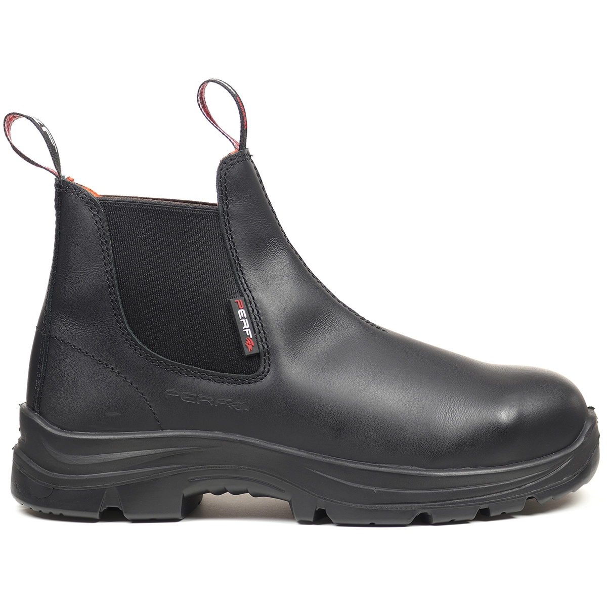 Perf Brandon Pro Safety Dealer Boot - Black - Side View Perf Brandon Pro Safety Dealer Boot - Black - Side View