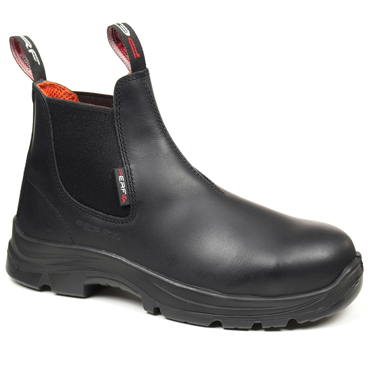 Perf Brandon Pro Safety Dealer Boot - Black - Side View Perf Brandon Pro Safety Dealer Boot - Black - Side View