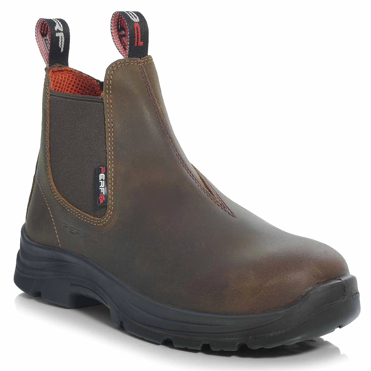 Perf Brandon Pro Safety Dealer Boot - Brown - Front Perf Brandon Pro Safety Dealer Boot - Brown - Front