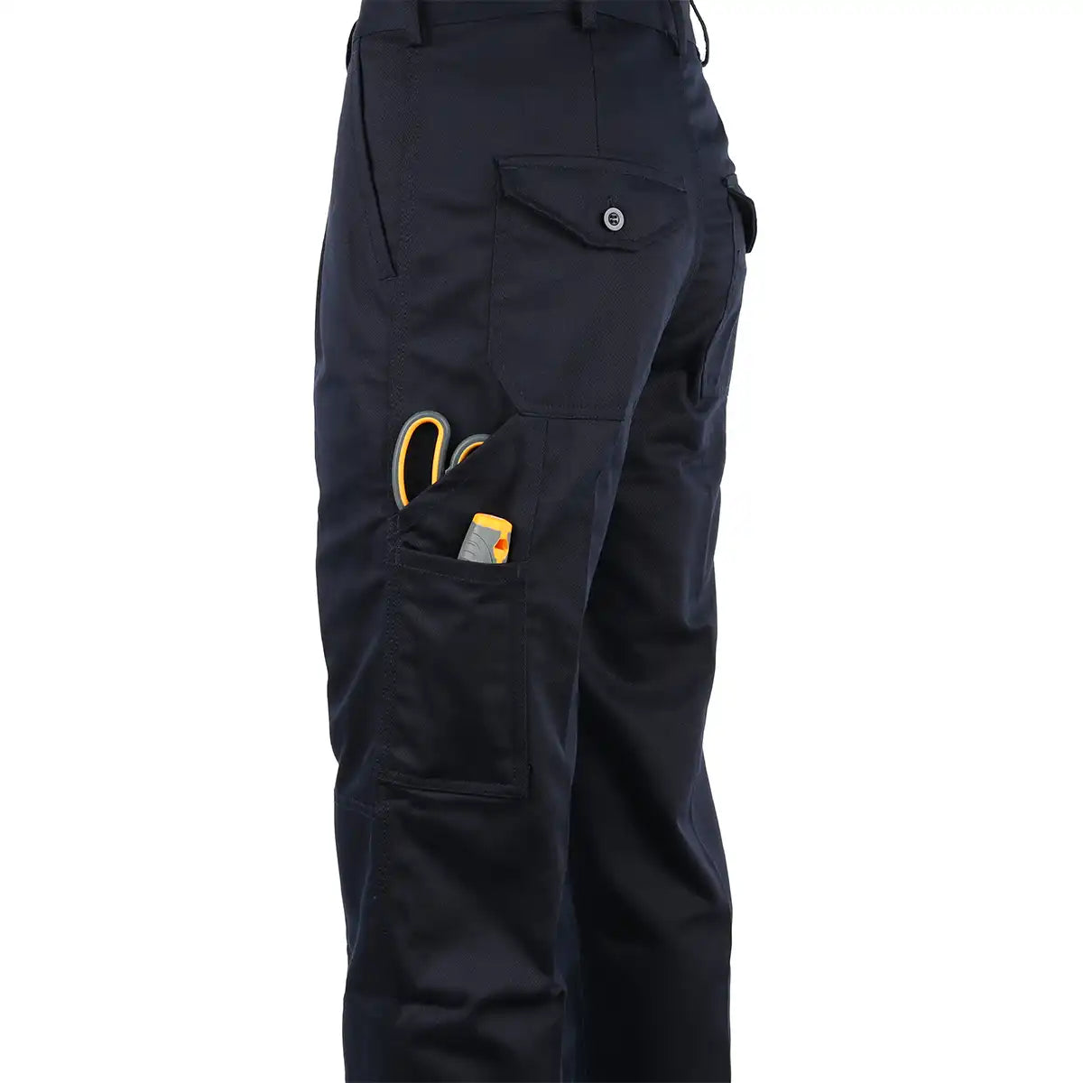 Perf Franklin Work Trousers - Tool Pocket - Rear - Side - Navy Perf Franklin Work Trousers - Tool Pocket - Rear - Side - Navy
