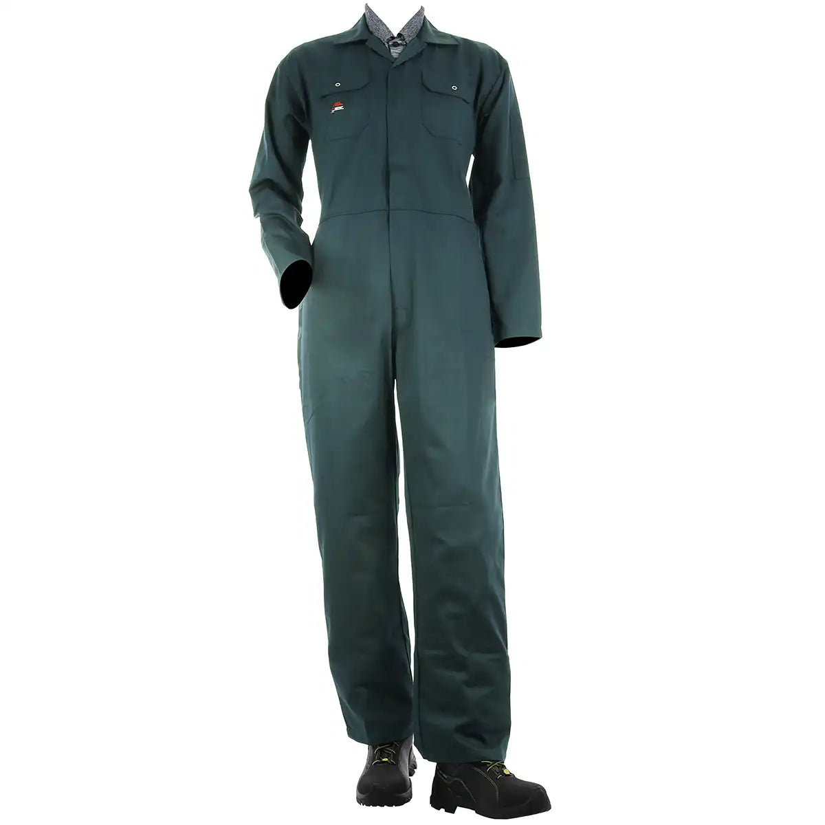 Perf Madison Stud Coveralls - Front - Green Perf Madison Stud Coveralls - Front - Green