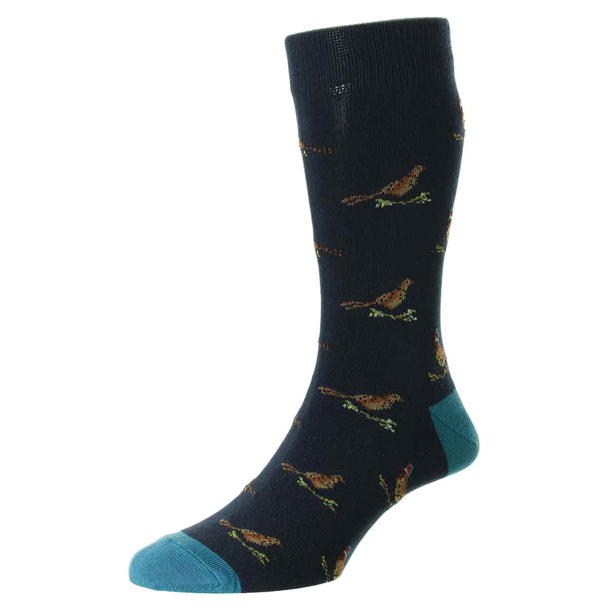 Bisley Pheasants Socks Navy Bisley Pheasants Socks Navy