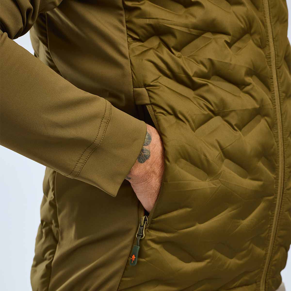 Pinewood Abisko Insulation Hybrid Jacket - Clover Green - Pocket Pinewood Abisko Insulation Hybrid Jacket - Clover Green - Pocket