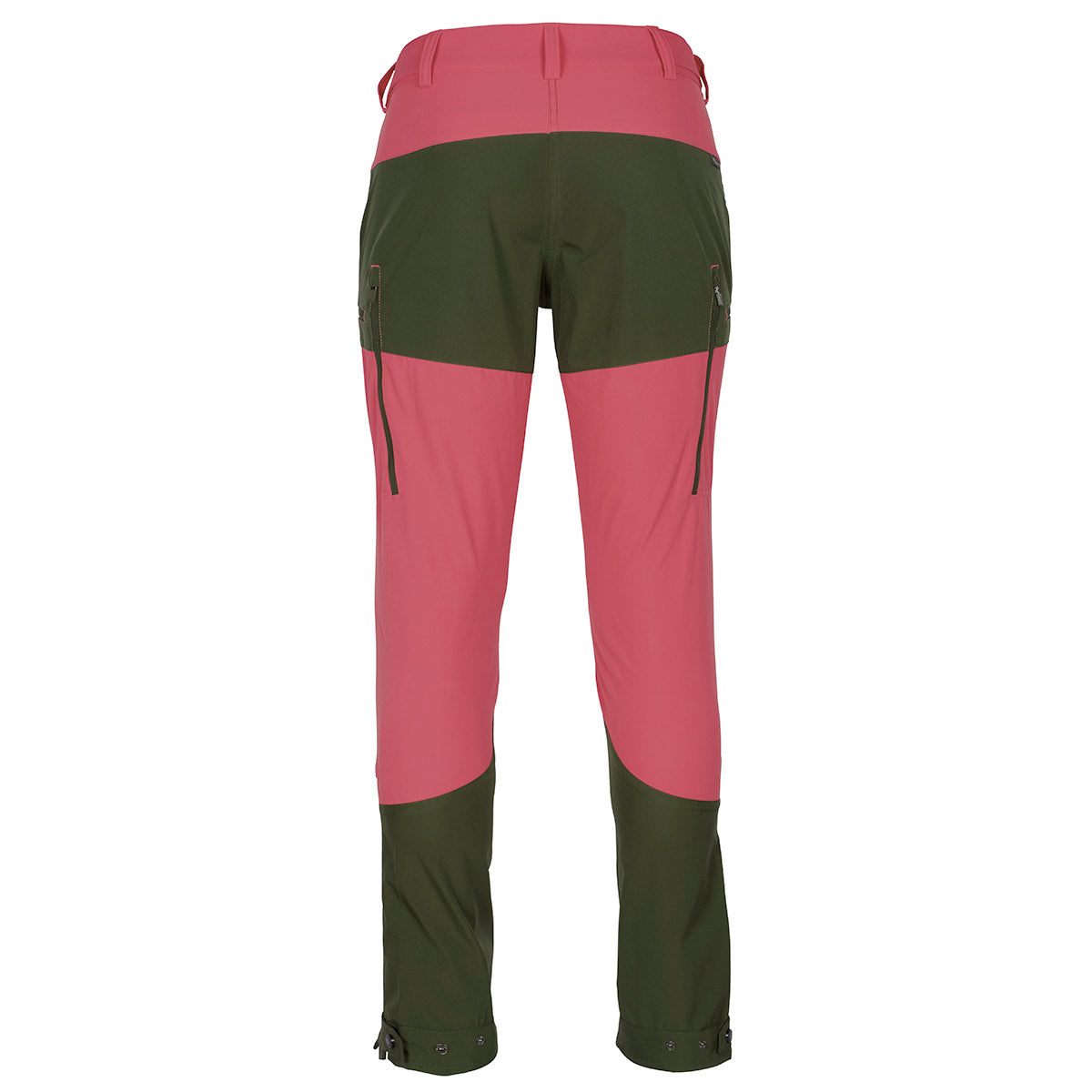 Pinewood Abisko Women's Brenton Trousers - Pink Blush/Moss Green - Rear Pinewood Abisko Women's Brenton Trousers - Pink Blush/Moss Green - Rear