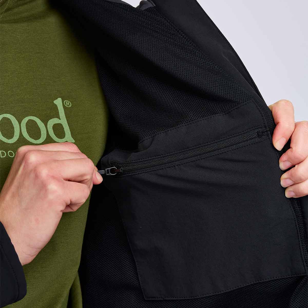 Pinewood Abisko Women's Light Stretch Jacket - Black/Dark Anthracite - Interior Pinewood Abisko Women's Light Stretch Jacket - Black/Dark Anthracite - Interior