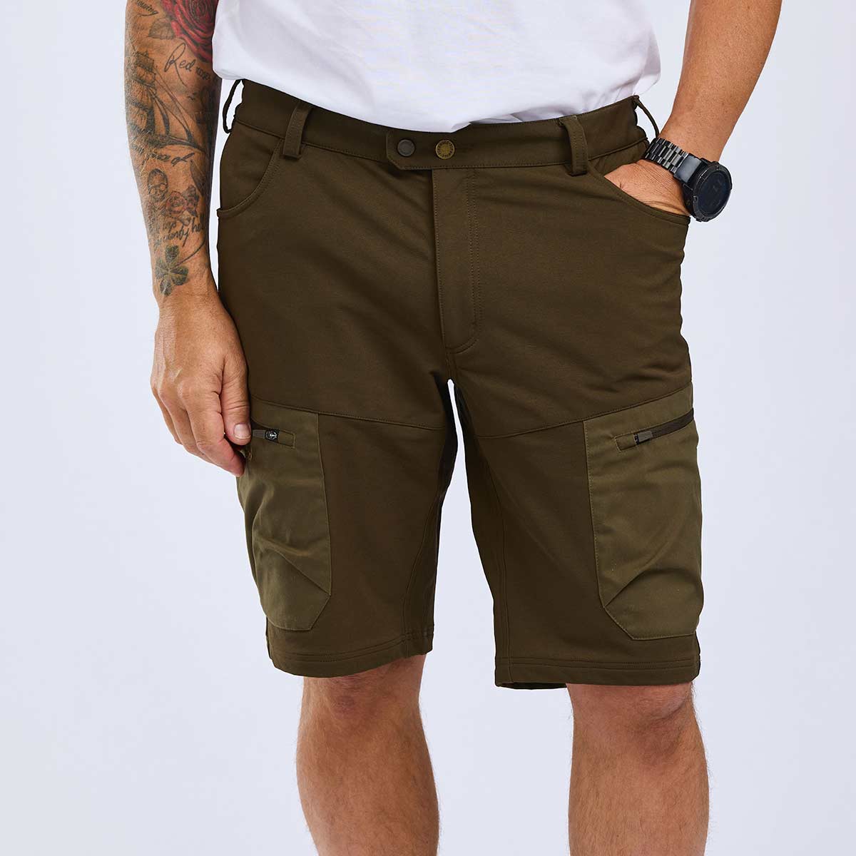 Pinewood Finnveden Hybrid Shorts - Dark Olive Pinewood Finnveden Hybrid Shorts - Dark Olive