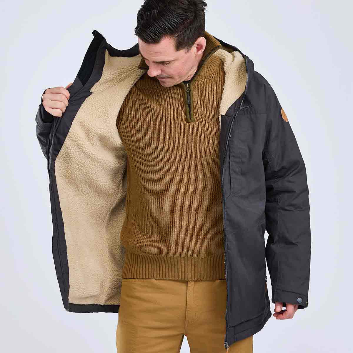 Pinewood Finnveden Winter Jacket - Dark Anthracite - Interior Pinewood Finnveden Winter Jacket - Dark Anthracite - Interior