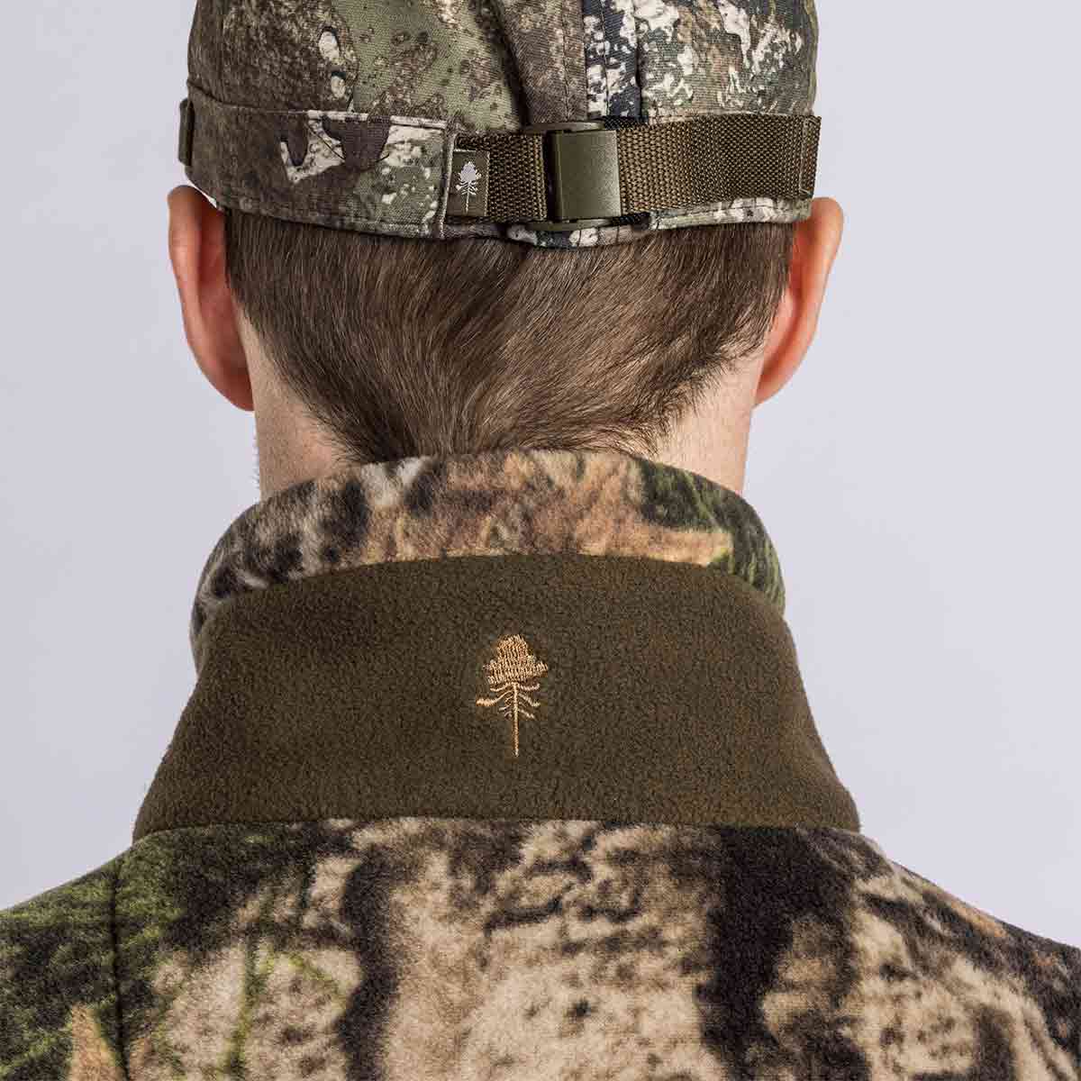 Pinewood Furudal Hunters Camou Fleece Jacket - Atera Camou/Hunting Green - Collar Pinewood Furudal Hunters Camou Fleece Jacket - Atera Camou/Hunting Green - Collar