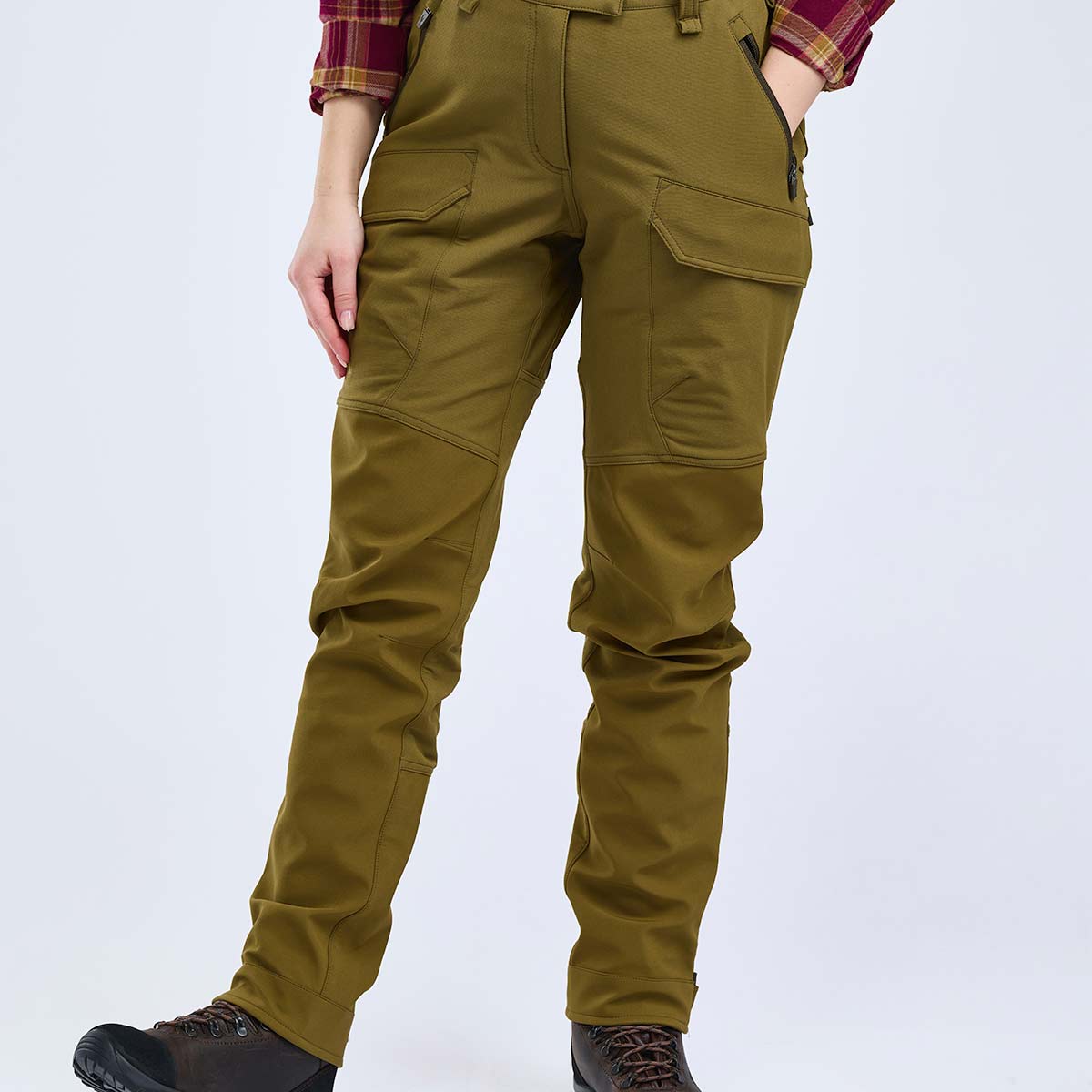 Pinewood Furudal Hunters Women's Hybrid Stretch Trousers - Olive Green Pinewood Furudal Hunters Women's Hybrid Stretch Trousers - Olive Green