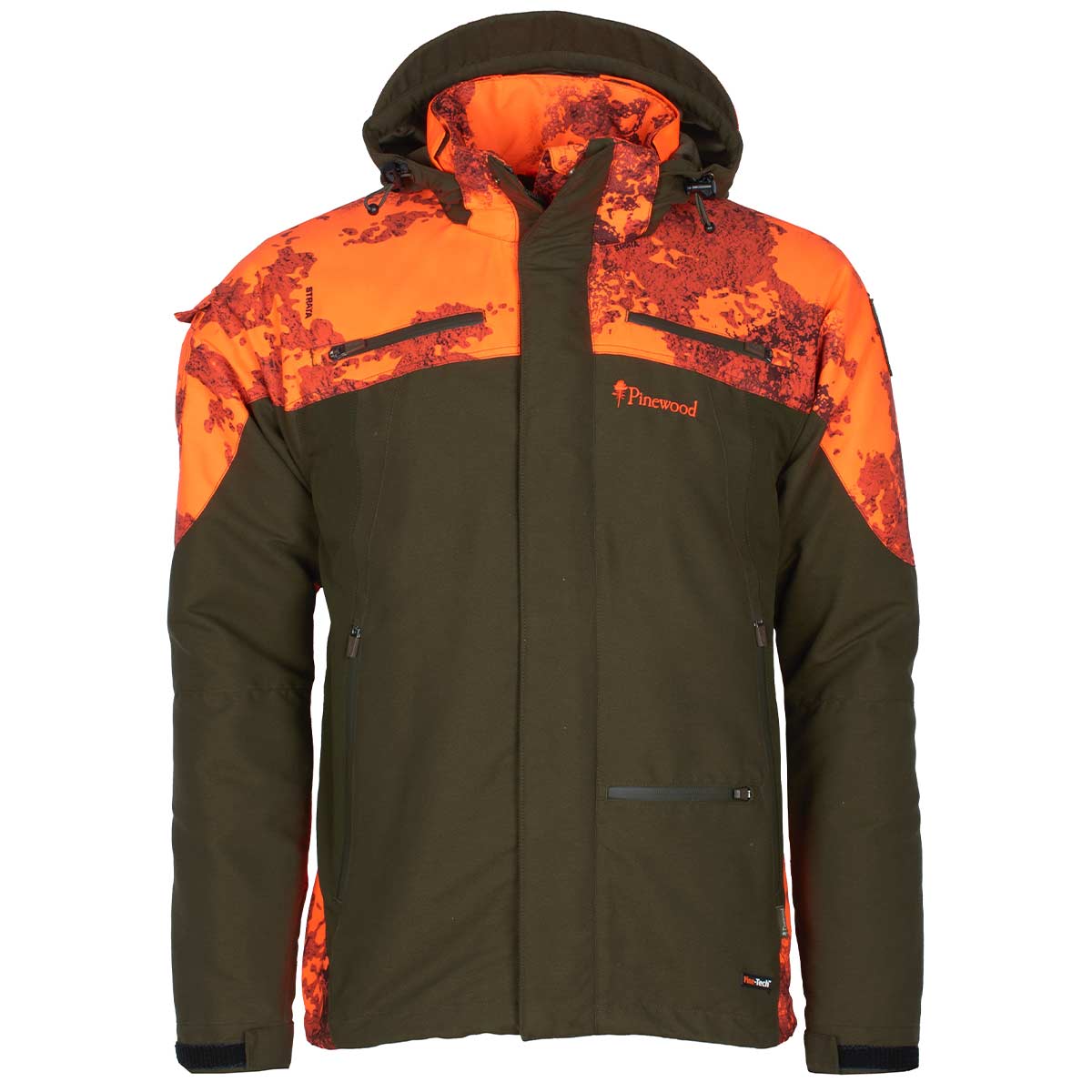 Pinewood Hunter Pro Xtreme 2.0 Camou Jacket - Moss Green/Strata Blaze Pinewood Hunter Pro Xtreme 2.0 Camou Jacket - Moss Green/Strata Blaze