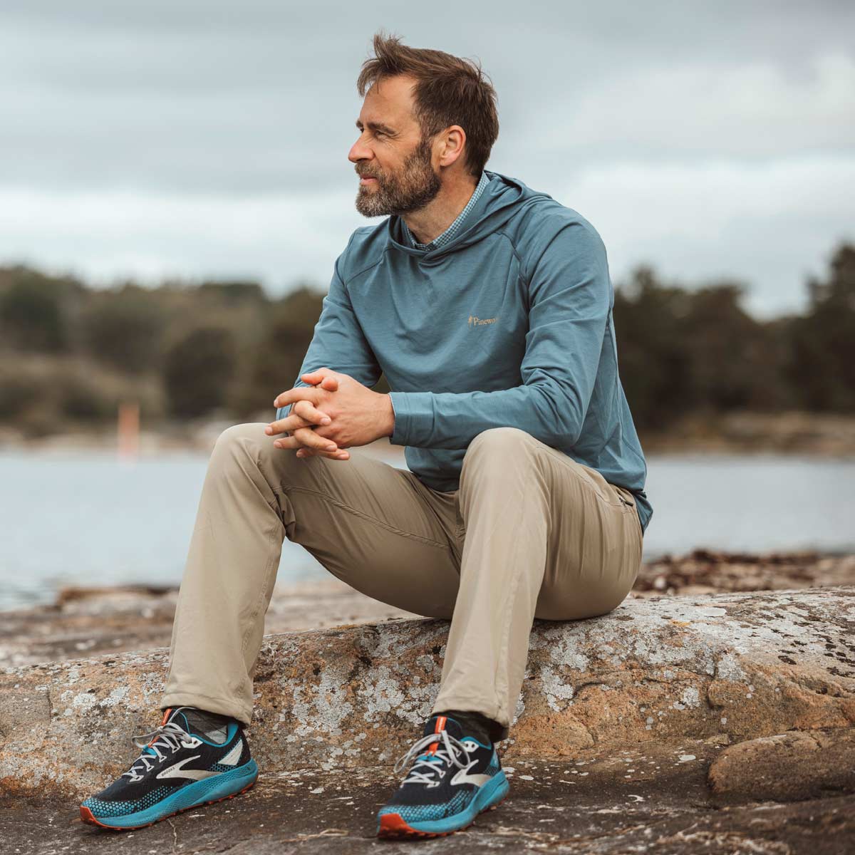 Pinewood InsectSafe Hiking Trousers - Light Khaki - On Model Pinewood InsectSafe Hiking Trousers - Light Khaki - On Model