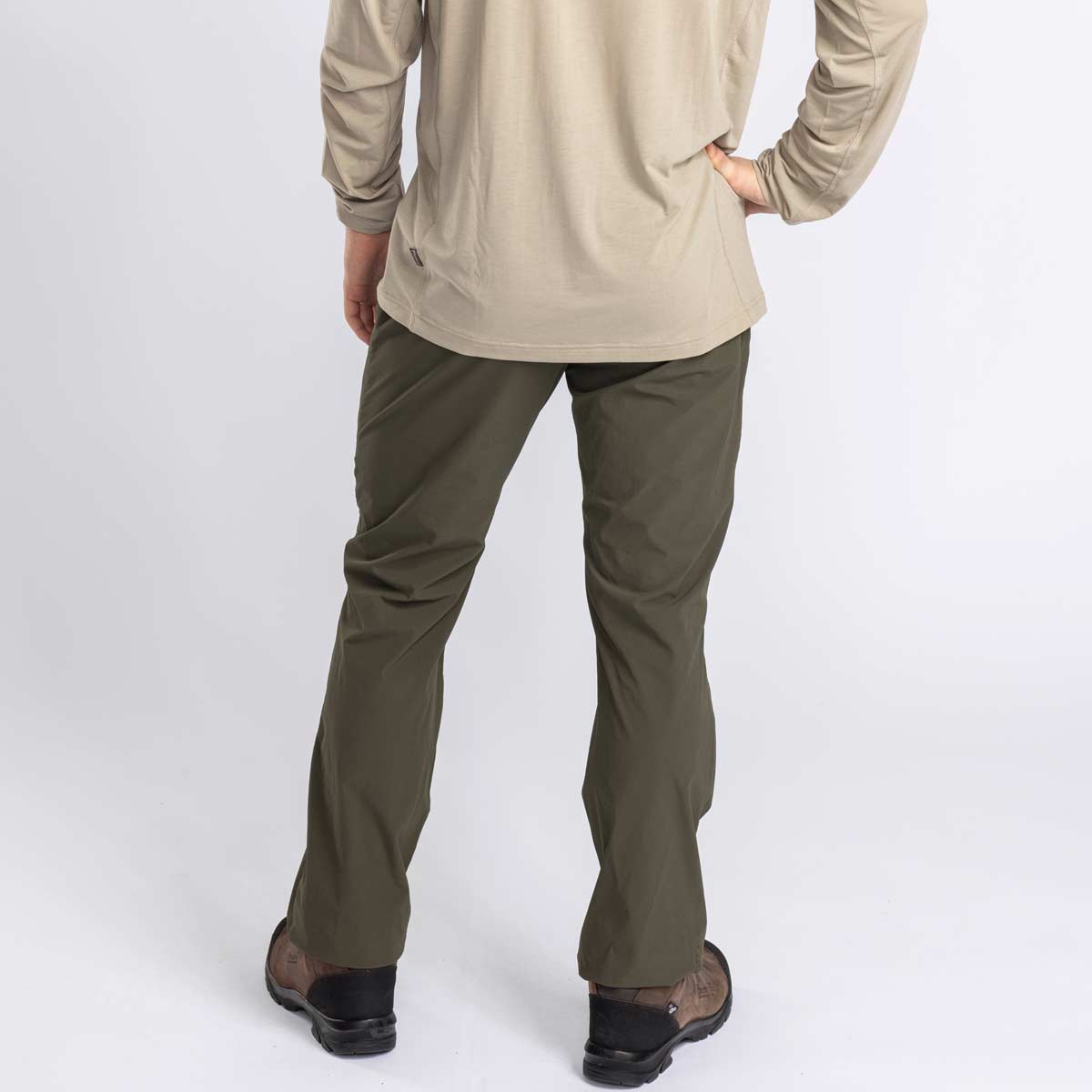 Pinewood InsectSafe Hiking Trousers - Dark Moss - On Model - Rear Pinewood InsectSafe Hiking Trousers - Dark Moss - On Model - Rear