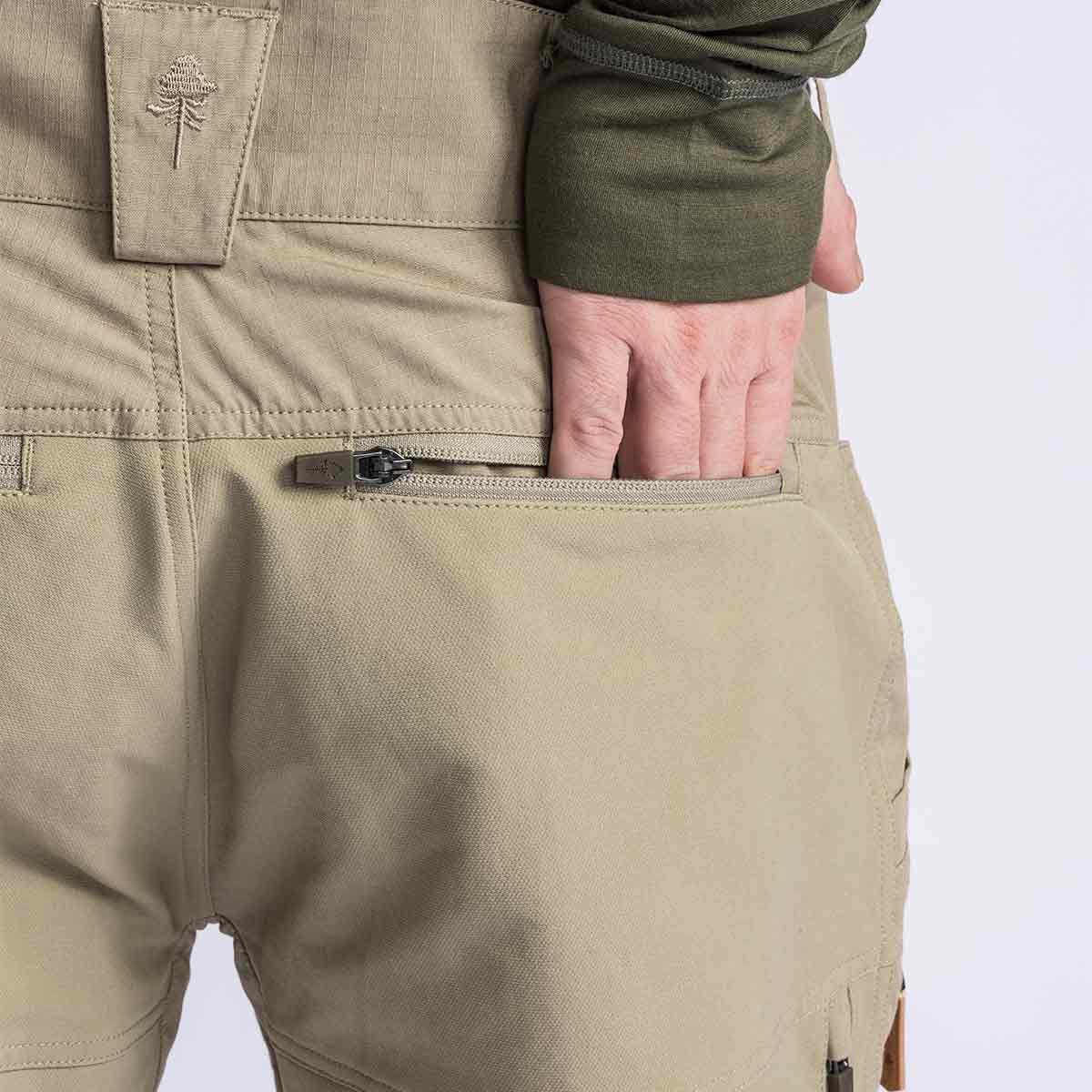 Pinewood Lappland Expert Trousers - Khaki - Rear Pocket Pinewood Lappland Expert Trousers - Khaki - Rear Pocket