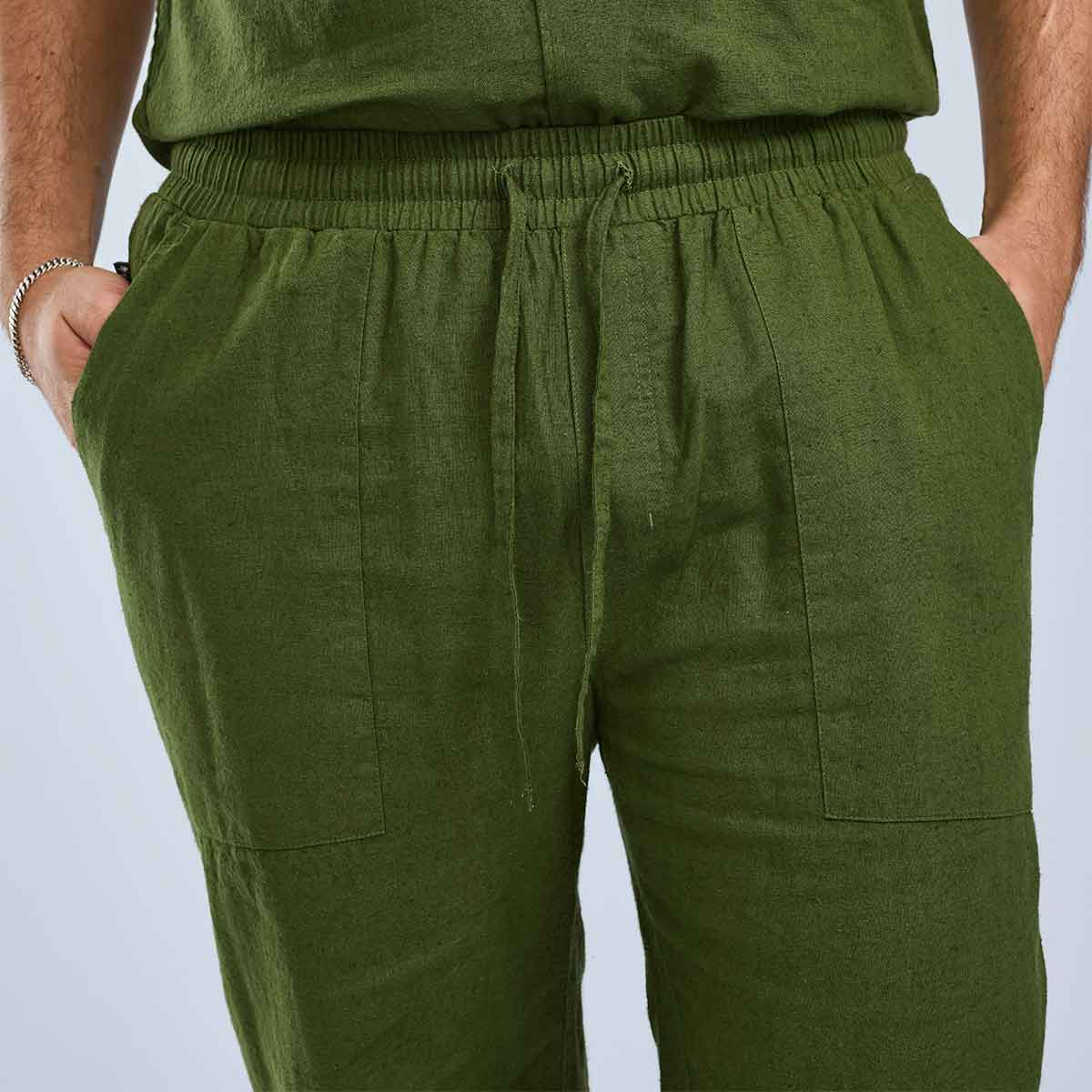 Pinewood Varnamo Insectsafe Hemp Mix Trousers - Pine Green - Waist Pinewood Varnamo Insectsafe Hemp Mix Trousers - Pine Green - Waist