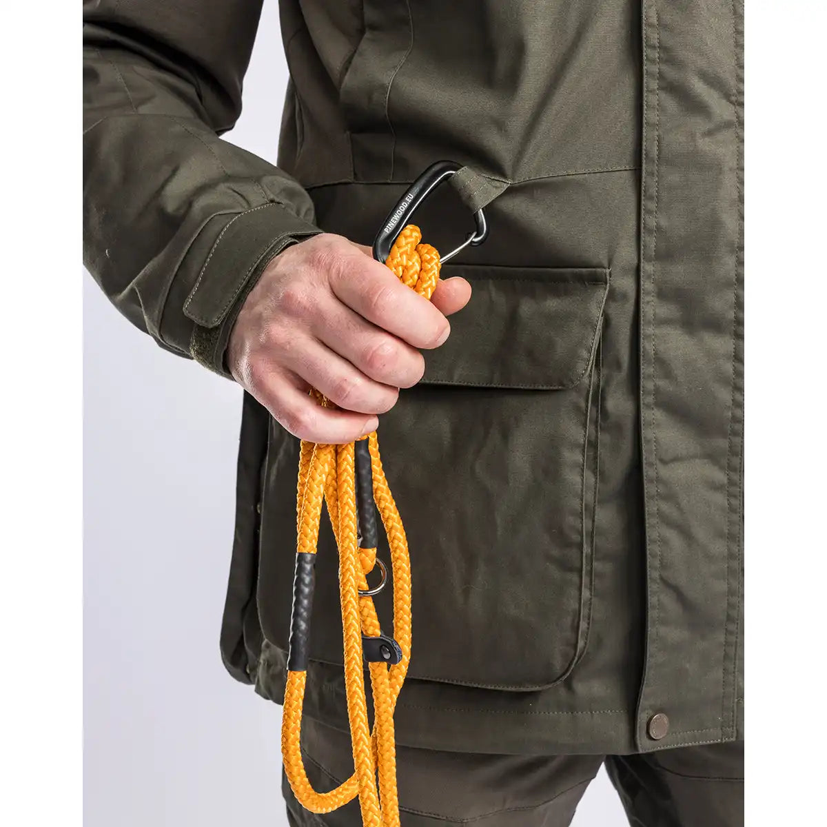 Pinewood Dog Sports Trainer Jacket- Moss Green- Carabiner attachment Pinewood Dog Sports Trainer Jacket- Moss Green- Carabiner attachment