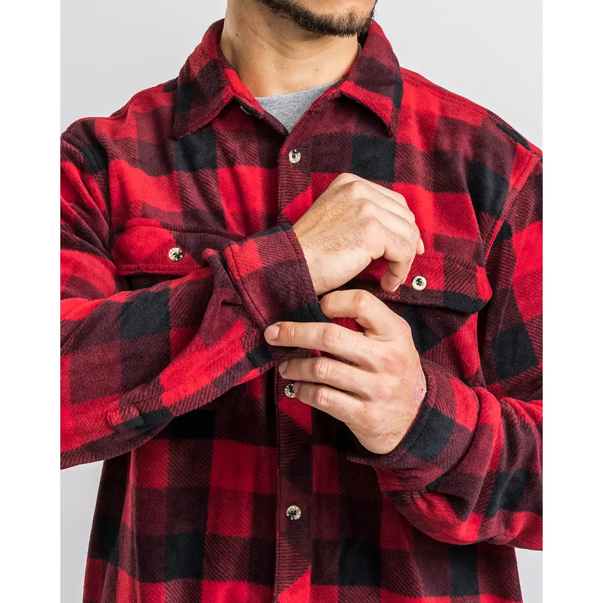 Pinewood Finnveden Canada Shirt- Red/Black- Cuff Detail Pinewood Finnveden Canada Shirt- Red/Black- Cuff Detail