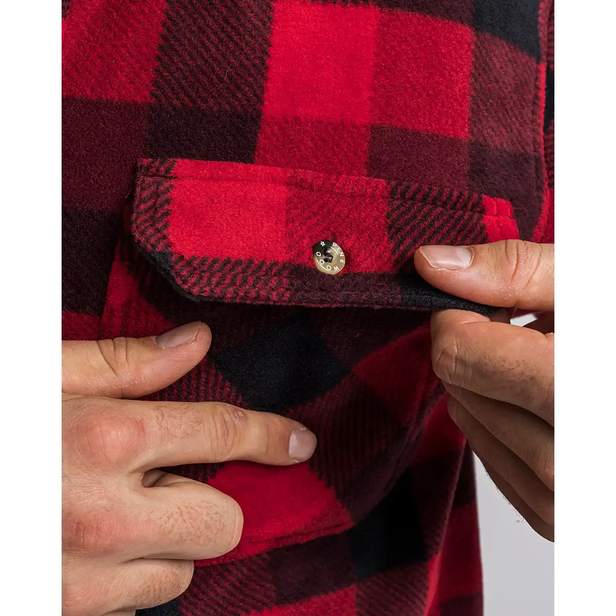 Pinewood Finnveden Canada Shirt- Red/Black- Pocket Detail Pinewood Finnveden Canada Shirt- Red/Black- Pocket Detail