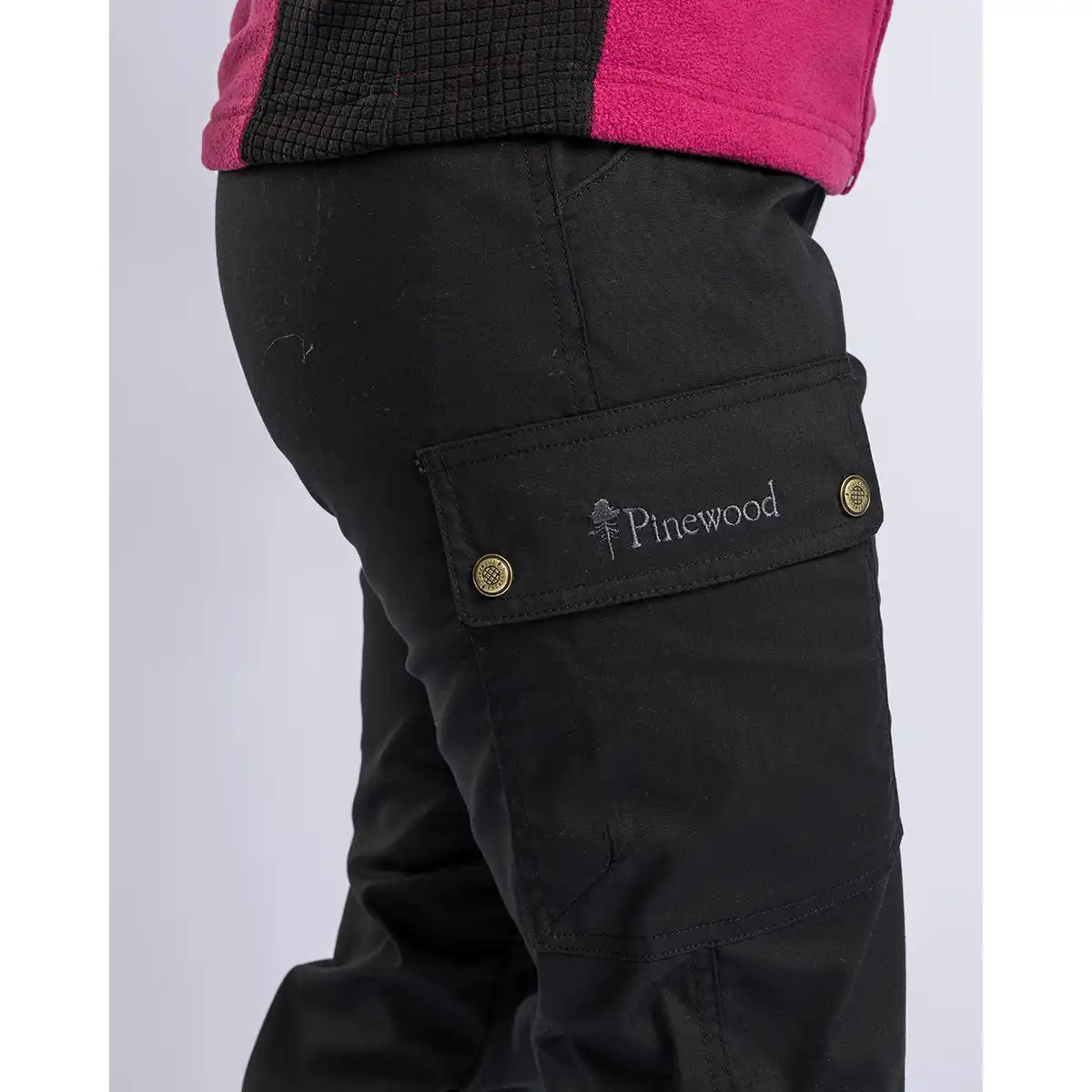Pinewood Finnveden Classic Women's Trousers- Black- Pocket Detail Pinewood Finnveden Classic Women's Trousers- Black- Pocket Detail