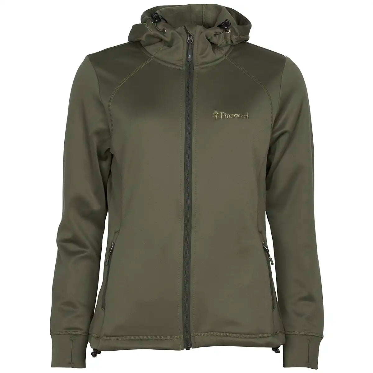 Pinewood Finnveden Women's Hoodie- Olive- Front Pinewood Finnveden Women's Hoodie- Olive- Front