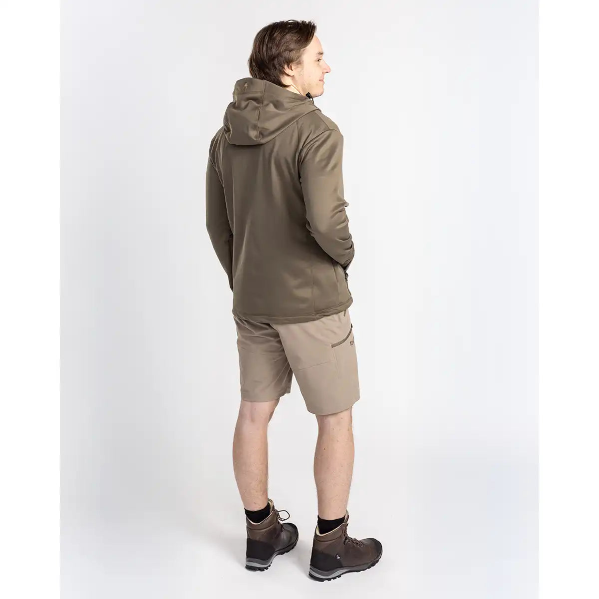 Pinewood Finnveden Hoodie - Olive - Worn By Model - Rear Pinewood Finnveden Hoodie - Olive - Worn By Model - Rear