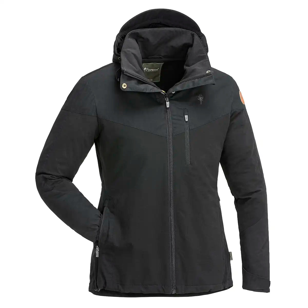 Pinewood Finnveden Hybrid Women's Jacket - Black - Front Pinewood Finnveden Hybrid Women's Jacket - Black - Front