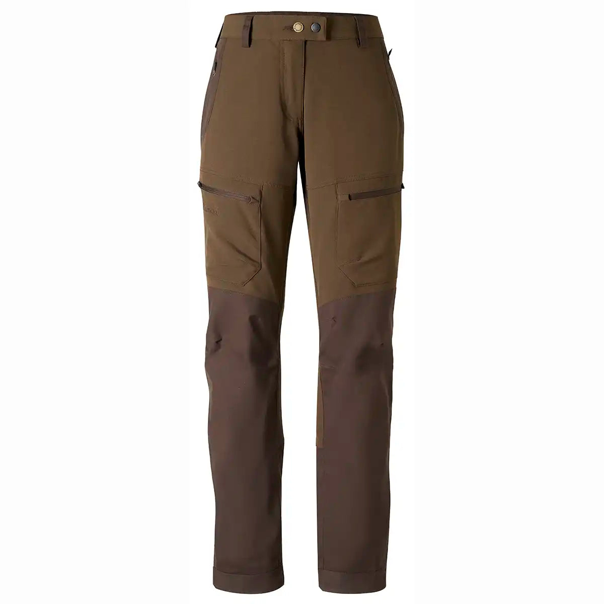 Pinewood Finnveden Hybrid Women's Trousers - Dark Brown - Front Pinewood Finnveden Hybrid Women's Trousers - Dark Brown - Front
