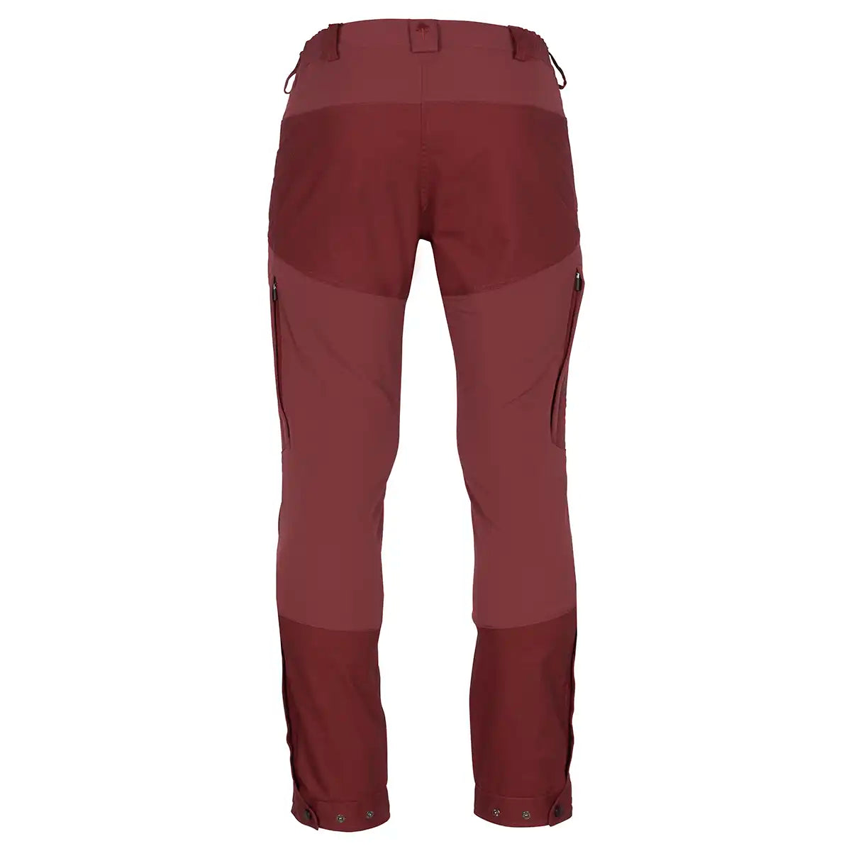 Pinewood Finnveden Hybrid Women's Trousers - Dark Red/Dark Tomato - Rear Pinewood Finnveden Hybrid Women's Trousers - Dark Red/Dark Tomato - Rear