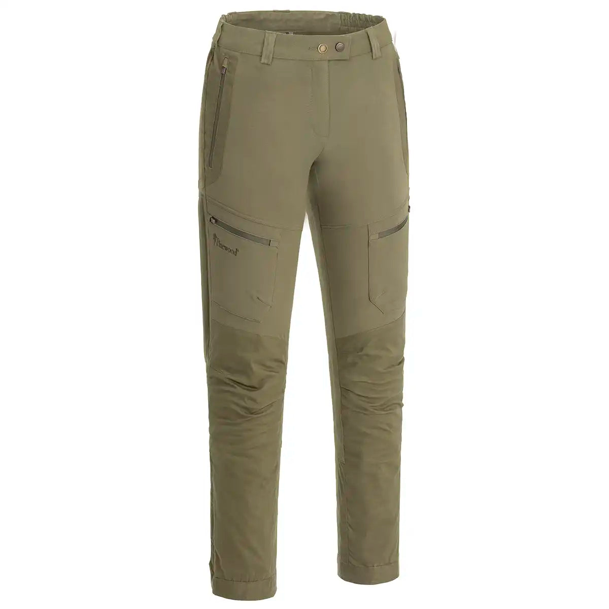 Pinewood Finnveden Hybrid Women's Trousers - Hunting Olive - Front Pinewood Finnveden Hybrid Women's Trousers - Hunting Olive - Front