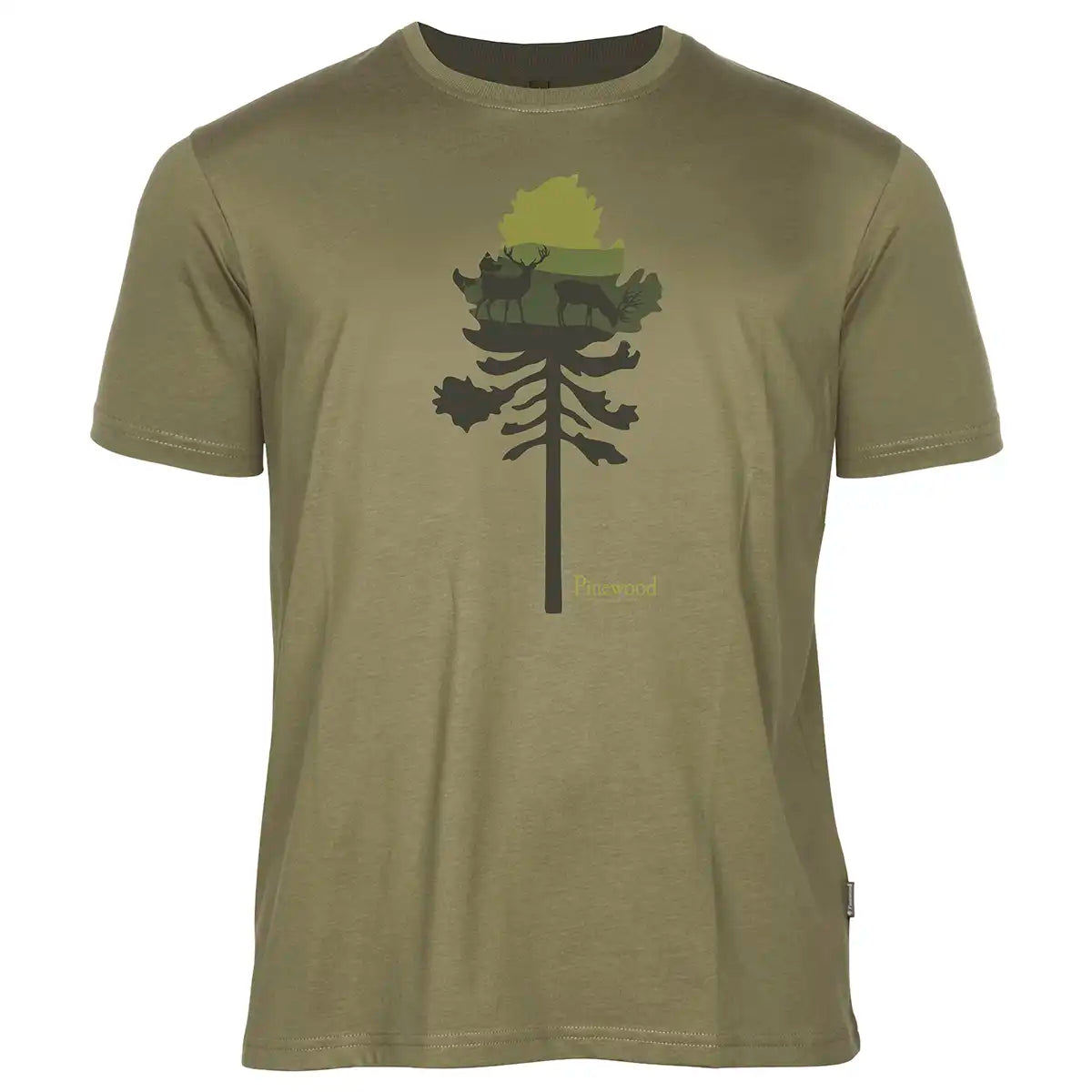 Pinewood Finnveden Recycled Outdoor T-Shirt - Olive Pine Tree Pinewood Finnveden Recycled Outdoor T-Shirt - Olive Pine Tree