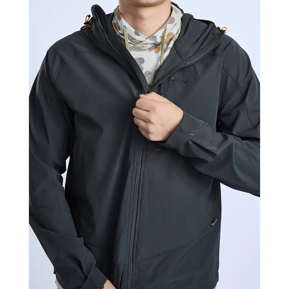 Pinewood Finnveden Sports Light Jacket - Ash Grey - Worn By Model - Front Pinewood Finnveden Sports Light Jacket - Ash Grey - Worn By Model - Front