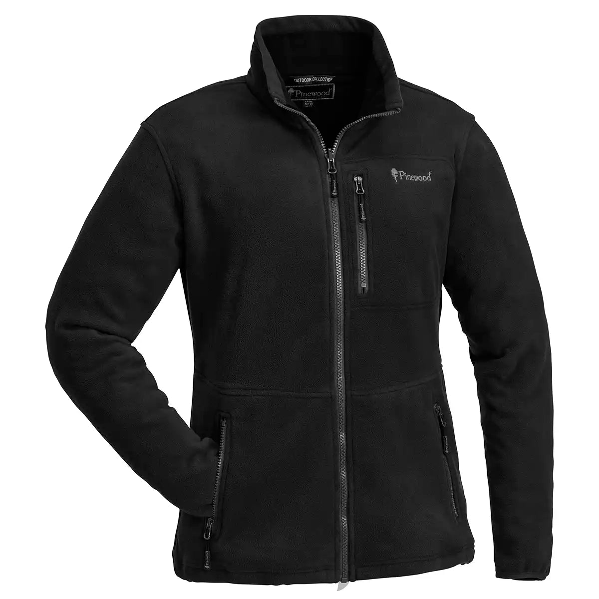 Pinewood Finnveden Women's Fleece Jacket - Black - Front Pinewood Finnveden Women's Fleece Jacket - Black - Front
