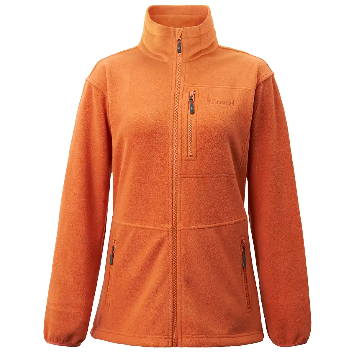 Pinewood Finnveden Women's Fleece Jacket - Burned Orange - Front Pinewood Finnveden Women's Fleece Jacket - Burned Orange - Front