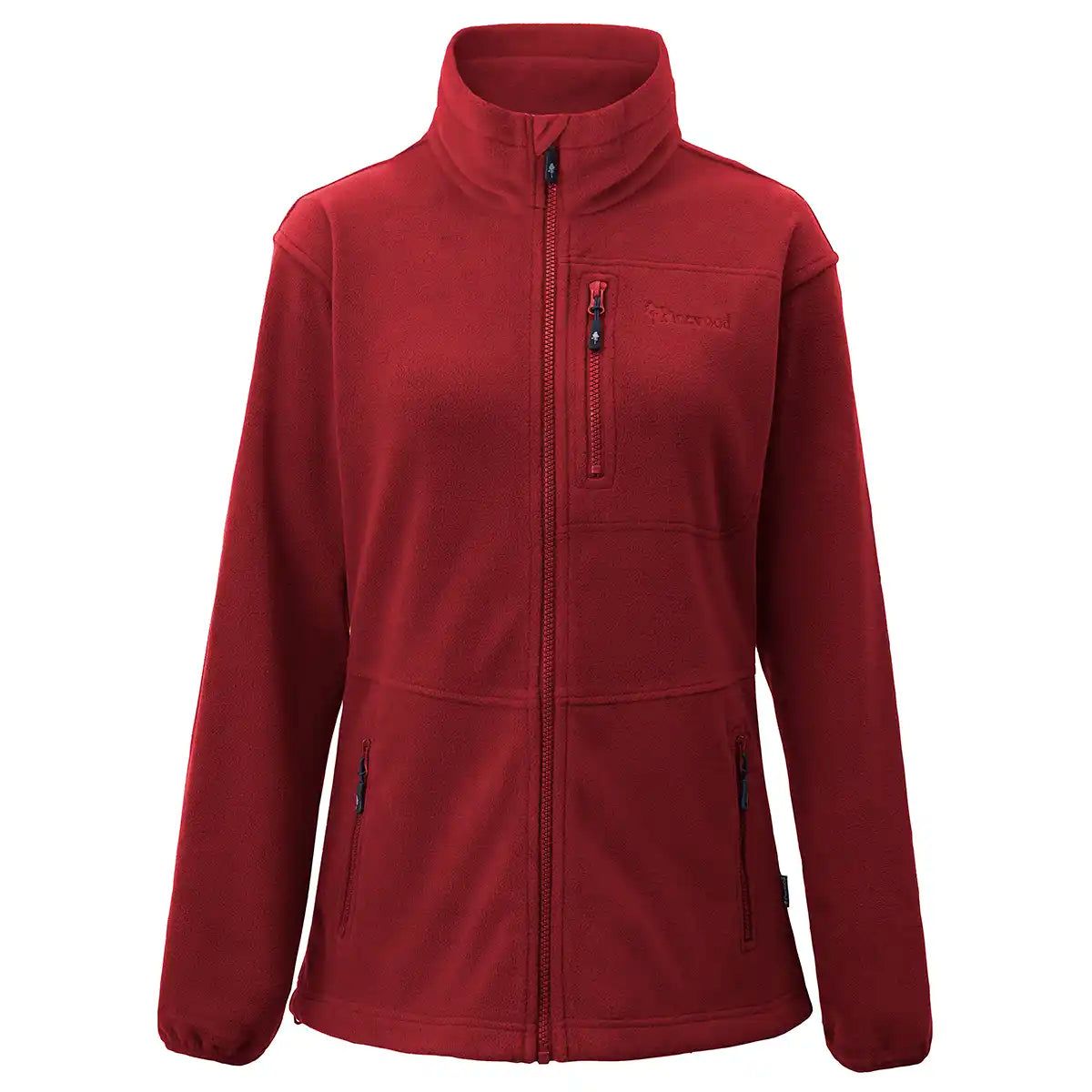 Pinewood Finnveden Women's Fleece Jacket - Dark Tomato - Front Pinewood Finnveden Women's Fleece Jacket - Dark Tomato - Front