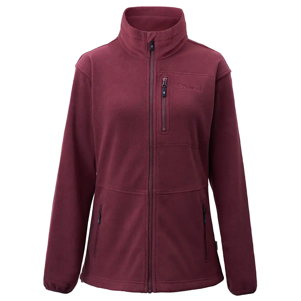 Pinewood Finnveden Women's Fleece Jacket - Dark Plum - Front Pinewood Finnveden Women's Fleece Jacket - Dark Plum - Front