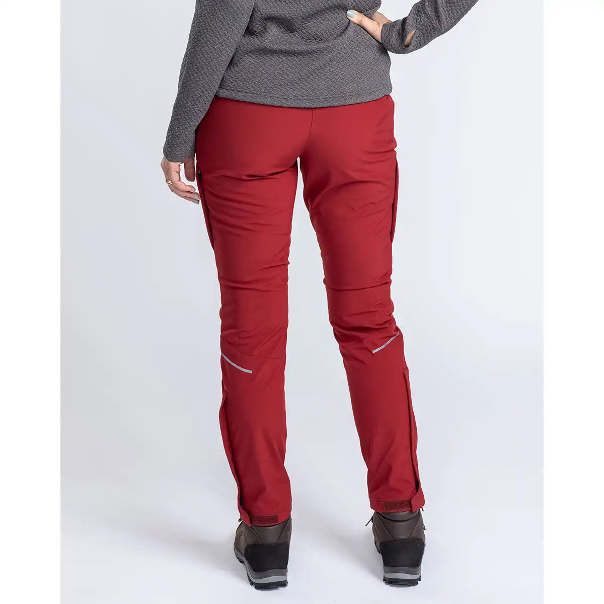 Pinewood Dog Sports Womens Wilda Stretch Shell Trousers- Dark Tomato- on model back Pinewood Dog Sports Womens Wilda Stretch Shell Trousers- Dark Tomato- on model back