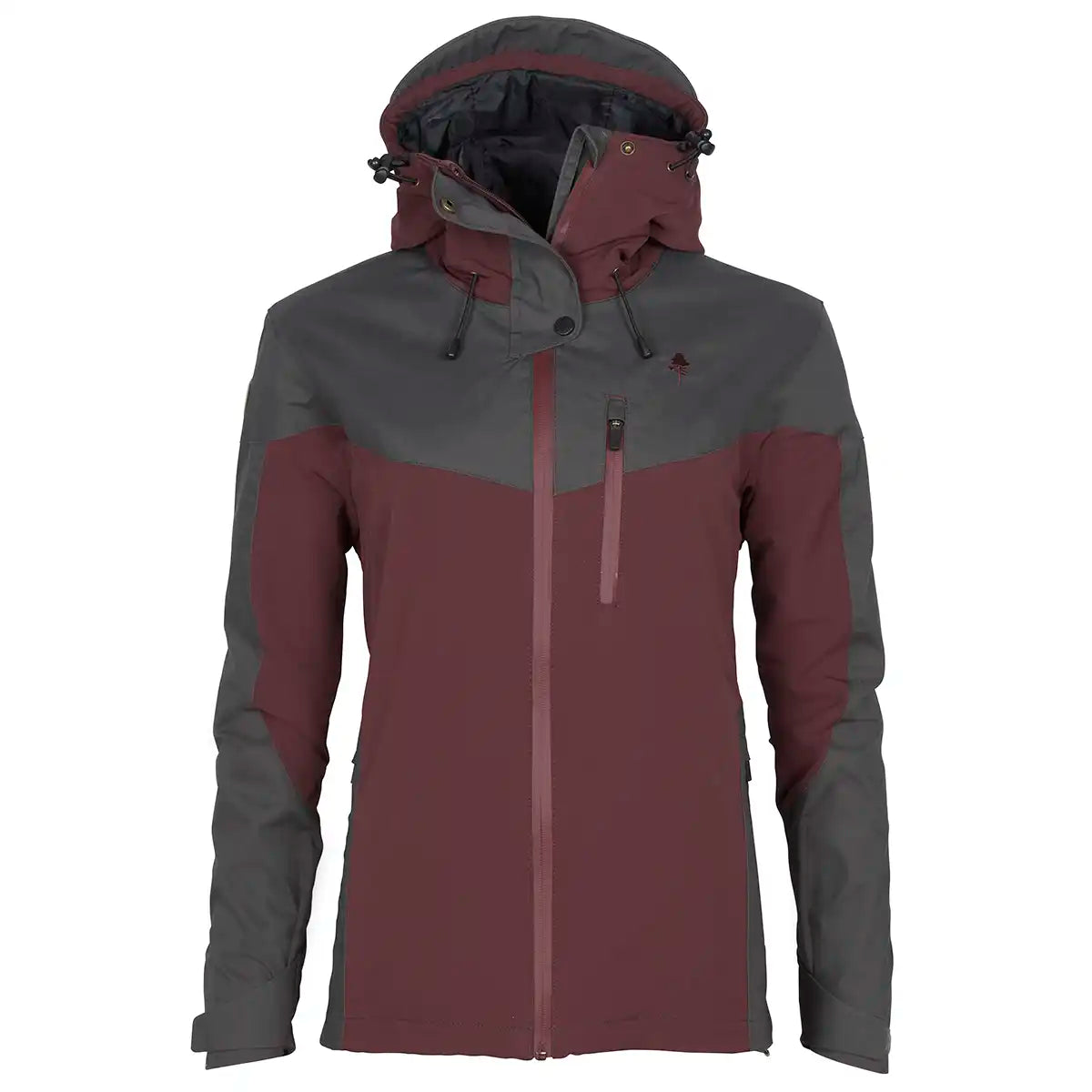 Pinewood Women's Finnveden Hybrid Extreme Jacket - Earth Plum/Dark Anthracite - Front Pinewood Women's Finnveden Hybrid Extreme Jacket - Earth Plum/Dark Anthracite - Front