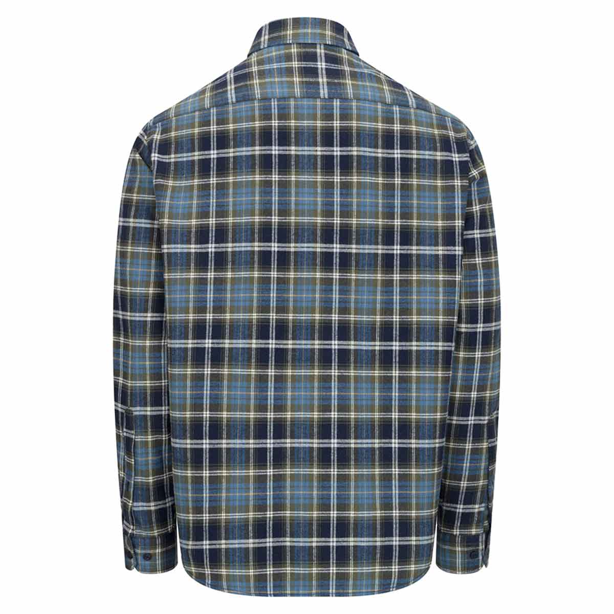Hoggs of Fife Pitcairn Checked Shirt - Mens - Green/Blue Check - Back Hoggs of Fife Pitcairn Checked Shirt - Mens - Green/Blue Check - Back