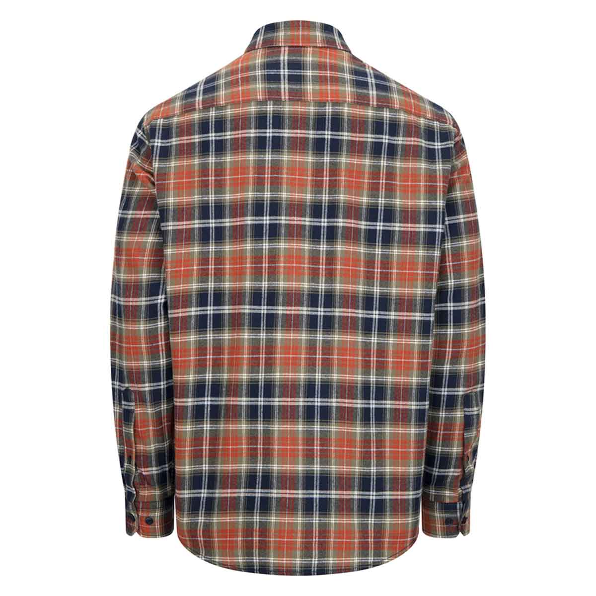 Hoggs of Fife Pitcairn Checked Shirt - Mens - Green/Rust Check - Back Hoggs of Fife Pitcairn Checked Shirt - Mens - Green/Rust Check - Back