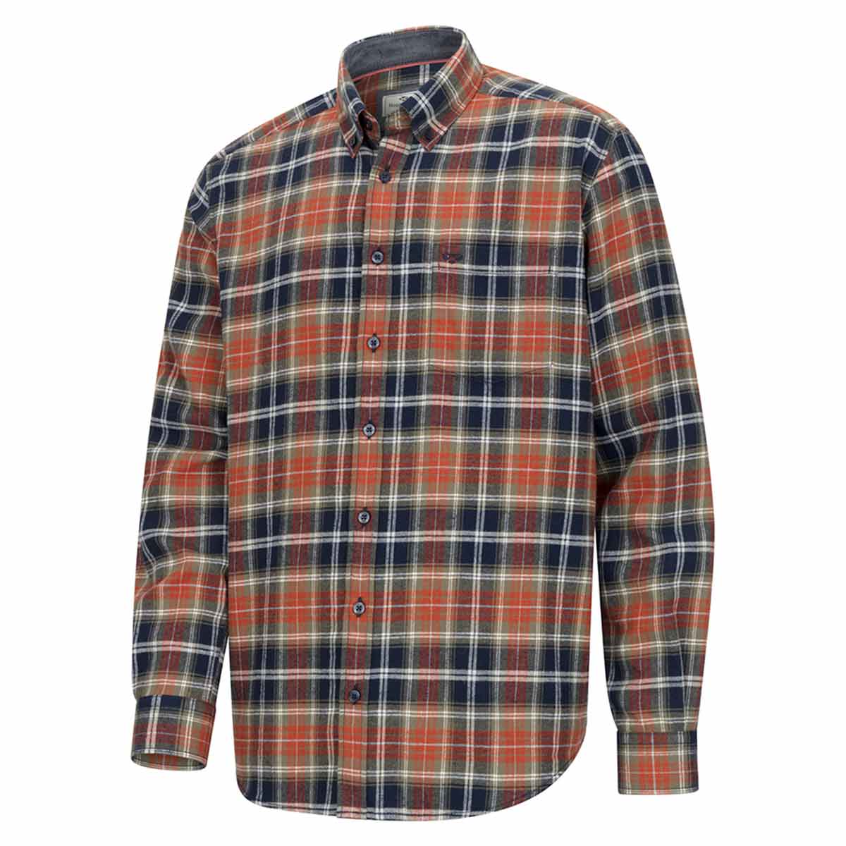 Hoggs of Fife Pitcairn Checked Shirt - Mens - Green/Rust Check - Front Hoggs of Fife Pitcairn Checked Shirt - Mens - Green/Rust Check - Front