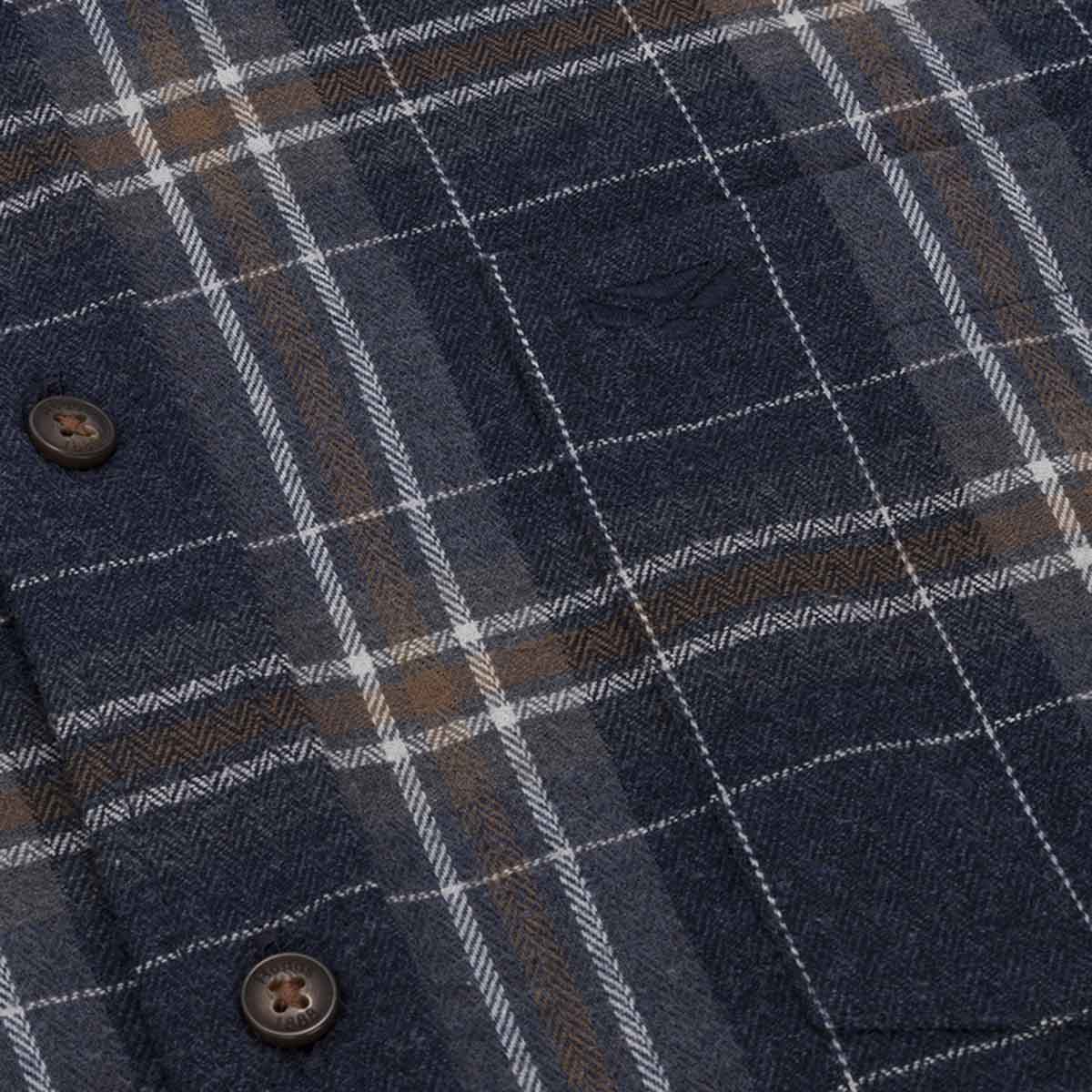 Hoggs of Fife Pitlessie Flannel Check Shirt - blue detail Hoggs of Fife Pitlessie Flannel Check Shirt - blue detail