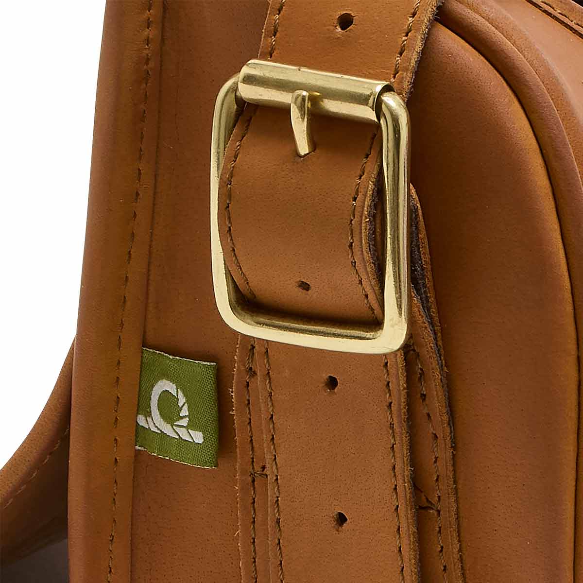 Chatham Premium Antique Oiled Leather Cartridge Bag - Tan - Detail Chatham Premium Antique Oiled Leather Cartridge Bag - Tan - Detail