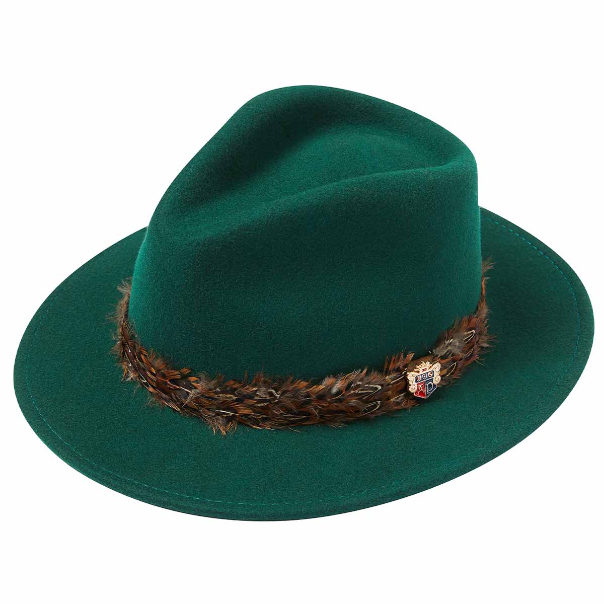 Alan Paine Richmond Felt Feather Band Hat - Bottle Alan Paine Richmond Felt Feather Band Hat - Bottle