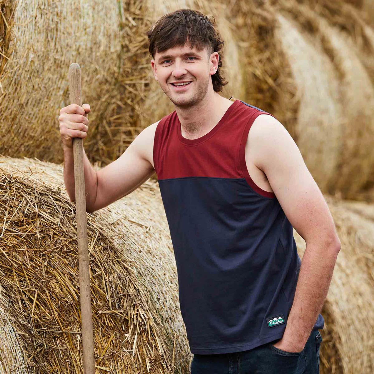 Ridgeline Back Slider Singlet Top - Navy Multi Ridgeline Back Slider Singlet Top - Navy Multi