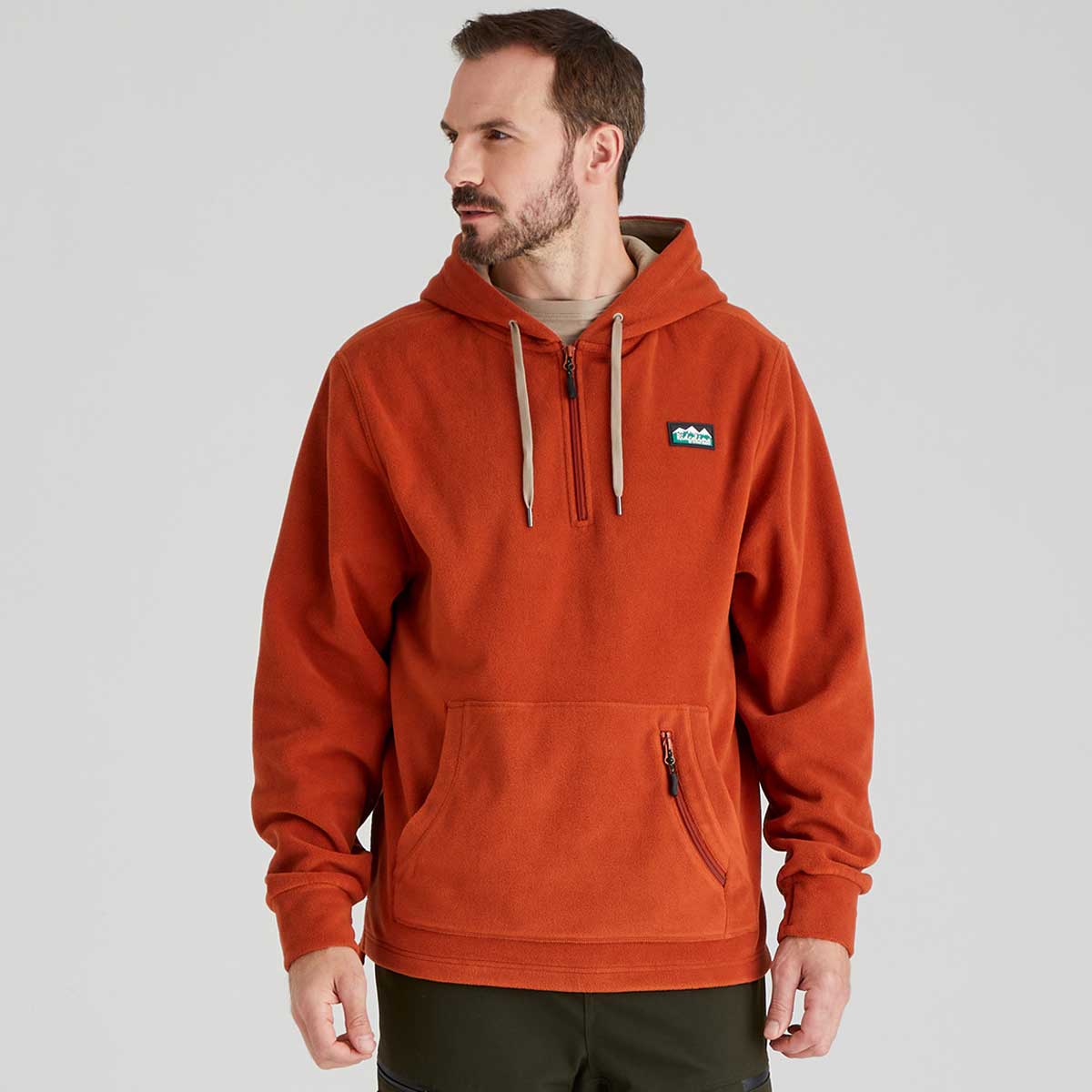 Ridgeline Ballistic Mens Fleece Hoodie - Russet Ridgeline Ballistic Mens Fleece Hoodie - Russet