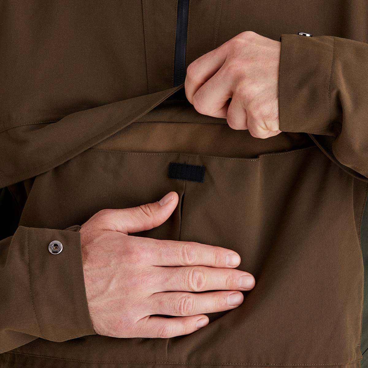 Ridgeline Men's Cambrian Smock - Bark/Deep Forest - Front Pocket Ridgeline Men's Cambrian Smock - Bark/Deep Forest - Front Pocket