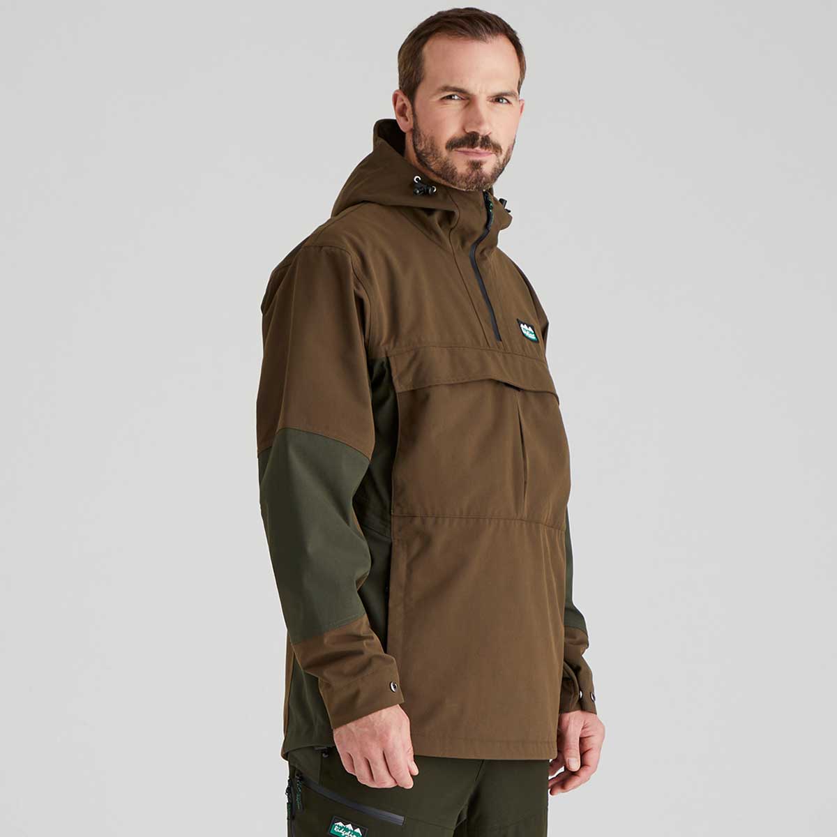 Ridgeline Men's Cambrian Smock - Bark/Deep Forest - Side Ridgeline Men's Cambrian Smock - Bark/Deep Forest - Side