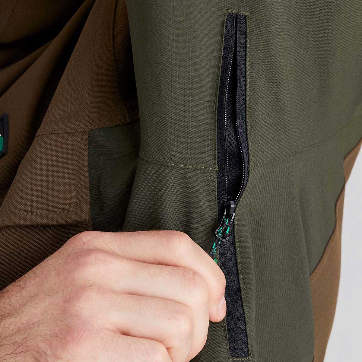 Ridgeline Men's Cambrian Smock - Bark/Deep Forest - Underarm Zip Ridgeline Men's Cambrian Smock - Bark/Deep Forest - Underarm Zip