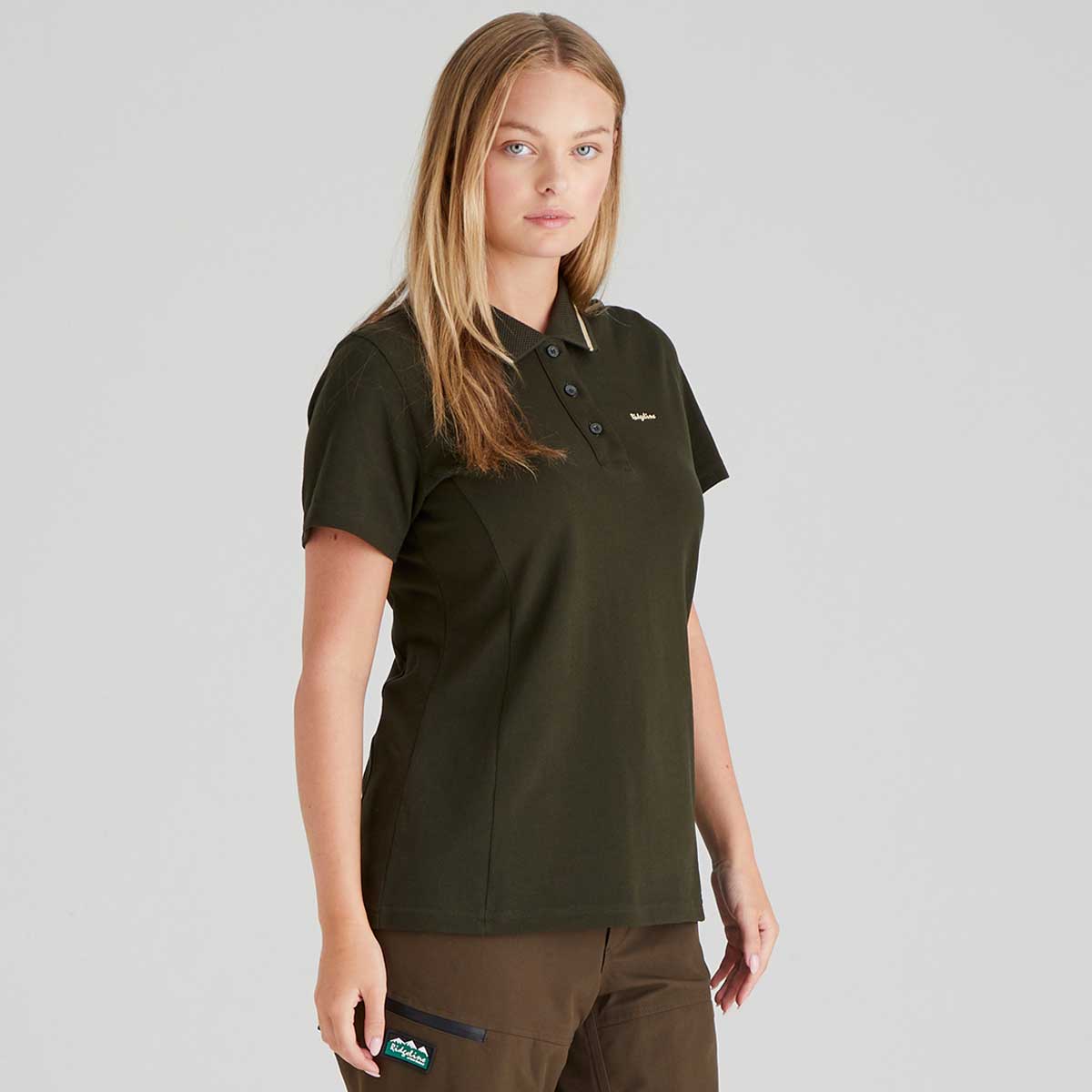 Ridgeline Kilworth Women's Polo Shirt - Deep Forest - Side Ridgeline Kilworth Women's Polo Shirt - Deep Forest - Side