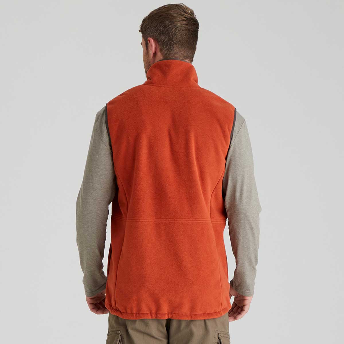 Ridgeline Kodiak Mens Fleece Gilet Russet - Rear Ridgeline Kodiak Mens Fleece Gilet Russet - Rear